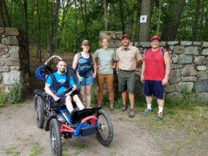 Group gathers in the Fells reservation ready to go hiking